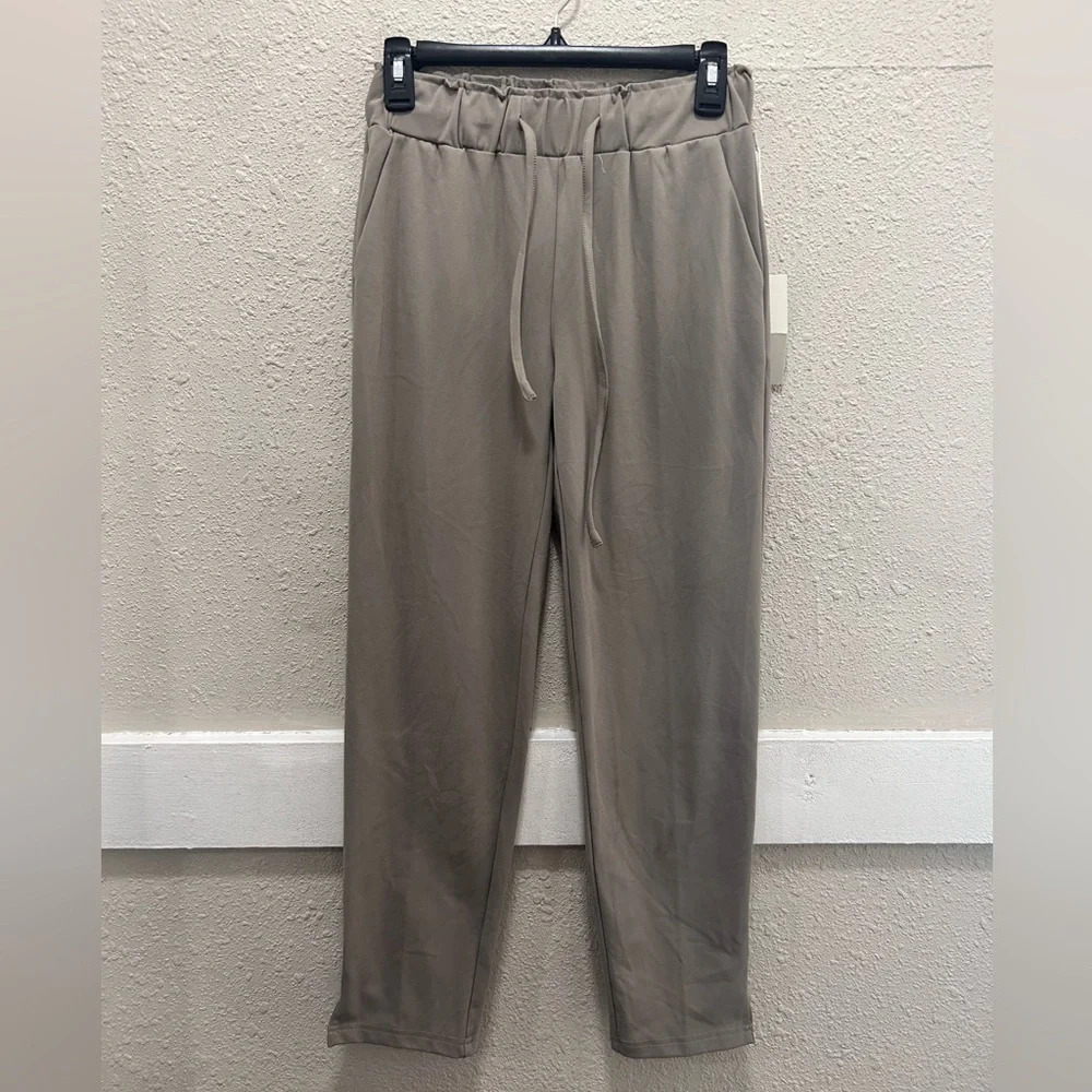 Joie Soft Drawstring Elastic Waist Pull On Casual Ankle Pants NWT Taupe XS